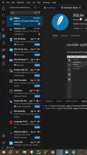 ⏱️ SQLite en VS Code: Una extension que Necesitas ! #programación