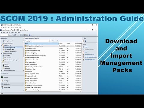 SCOM 2019 Download and Import Management Packs