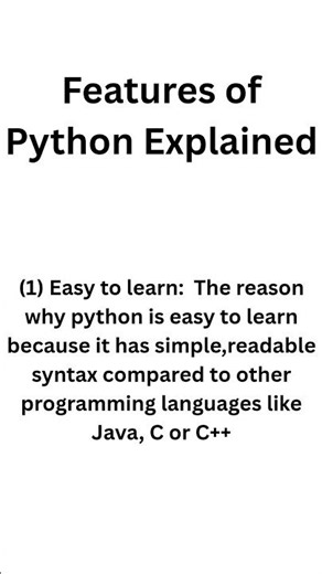 Why python is easy to learn?