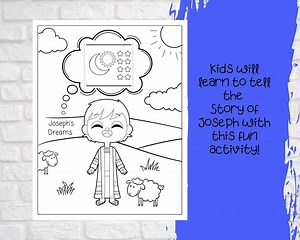 Joseph Story Strip Bundle, Three Crafts Included, Jospeh Thrown in Well, Joseph's Dreams, Kids Church Craft, Joseph Bible Story, Printable - Etsy