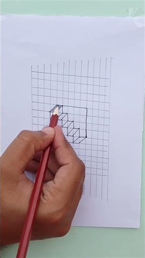 Simple 3D Steps Drawing for Beginners #pencilsketch #drawing #art #easydrawing