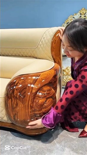 Luxury Wooden Sofa Design 😍 Amazing Furniture Transformation #shorts #viral
