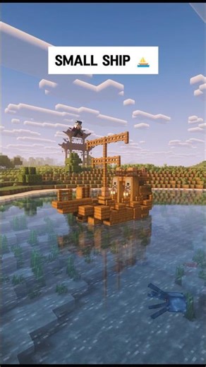 How to Build a Small Ship in Minecraft? #minecraft #minecraftbuilding