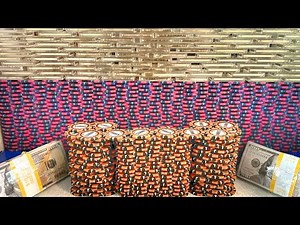 *BRAND NEW* WORLD’S LARGEST POKER CHIP WALL CRASHES DOWN INSIDE THE COIN PUSHER MACHINE! (MEGA WIN)