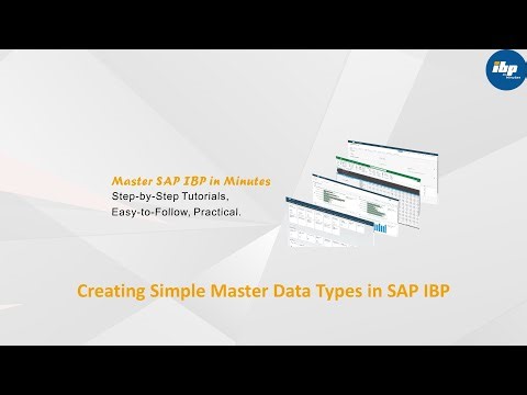 Creating Simple Master Data Types in SAP IBP