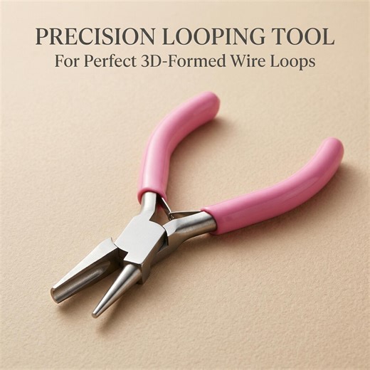 Precision Looping Tool 5 Inch | Dual-Function Concave Groove & Round Forming Jaw | 3D Wire Loop Maker for Jewelry Wire Wrapping