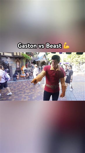 Gaston vs. Beast? 😱 Funniest Disney Character Interaction #gaston #disney #shorts