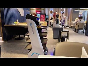 Food Delivery Robot T5 in a Restaurant in China