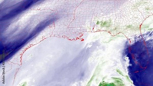 2020 Hurricane Laura time lapse satellite imagery. Water Vapor Band This work was created using data provided by NOAA / NESDIS / STAR which is not subject to copyright protection.