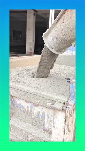Cement poured into a mold on motor frame with steady flow. 🧱✨ #construction #process #shorts