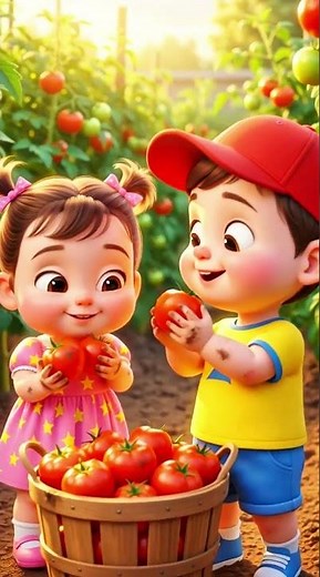 Aaha Tamatar Bade Majedaar | आहा टमाटर बड़े मजेदार I Tomato Song for Children I #funny #shorts #cute