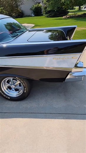 The 1957 Chevy never goes out of style. 😍 Red or black — which color would you choose? | USA Classic car's