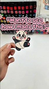 Cute Panda Sticker 🐼✨ #CuteSticker #PandaArt #Shorts