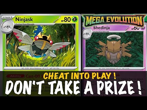 NINJASK Cheats SHEDINJA into play AND it Doesn't Give Up ANY Prizes! PTCGL Gameplay (MEGA EVOLUTION)