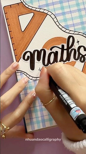 Assignment Front Page Design: Maths 📒 #shorts #nhuandaocalligraphy #frontpage