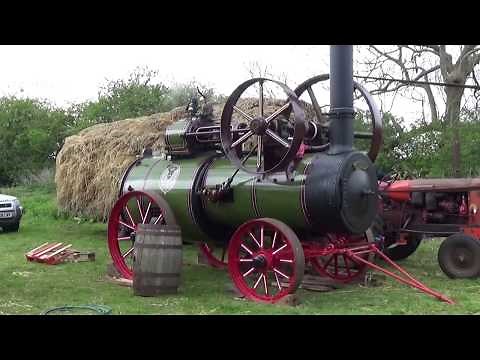 Traditional Threshing using a Steam Engine and Ransomes Thresher, Hoxne, Suffolk 2017