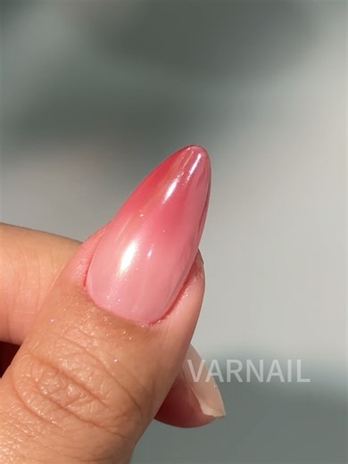 💗Try this Ombre Pink Glazed Nail Design with our Ombre Powder Palette! #foru #nailart #glazeddonutnails #ombrenails #varnail