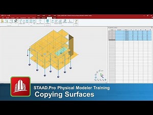 Copying Surfaces in the STAAD.Pro Physical Modeler