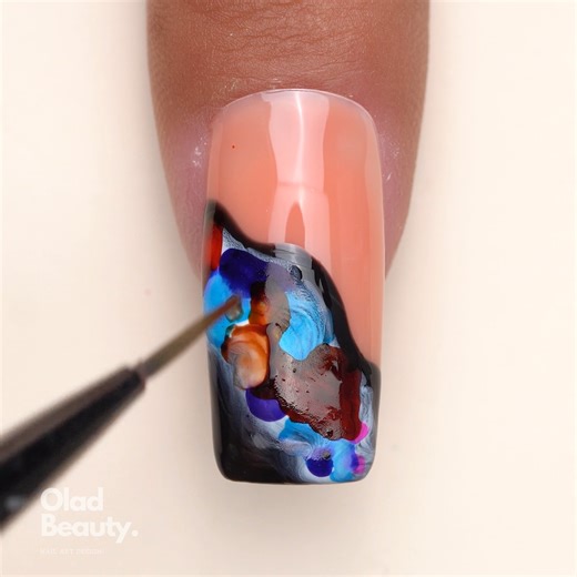 314K views · 1.5K reactions | Galaxy Nail Art Tutorial❤ | Olad Beauty | Facebook