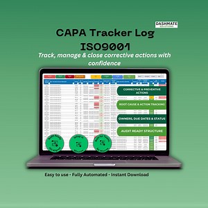 Quality Management System Template CAPA Audit Log ISO9001 - Etsy Australia