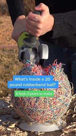 37K views · 211 reactions | What's Inside a Giant Rubber Band Ball? | What's Inside? | Facebook