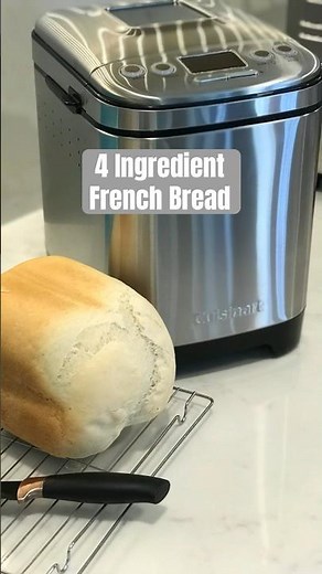 French Bread in Cuisinart breadmaker is Easy, Crusty, Perfect! 🥖✨ #BreadmakerMagic #founditonamazon