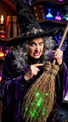 Witch vs Broom: Fly Straight, You Fool! | Funny Magic AI Short | Nebula Shot