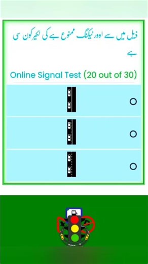 Complete test of driving license signals