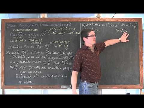 Differentials Tangent Line Approximation Propagated Error Linearization