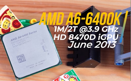 2020年AMD A6-6400K APU在7个游戏中的表现