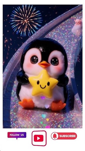 Giant Fondant Penguin – Glitter Slide Dreamscape
