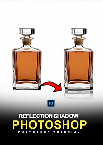 Adobe Photoshop 2025 Tutorials - How to create reflection shadow for perfume #reflectionshadow #dropshadow #photoshopshorts #photoshoptutorials | Graphics Solution Tricks