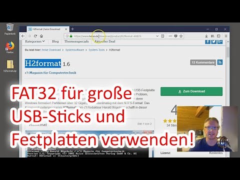 Große USB Sticks und Festplatten mit FAT32 formatieren