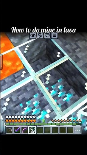 how to mine in Lava on Minecraft #minecraft #viralvideo #trending #gaming #minecraftgaming