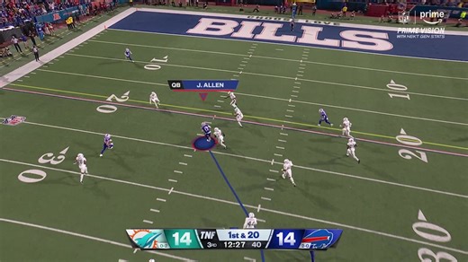 'TNF Prime Vision' highlights Allen pocket pressure turned 19-yard scramble