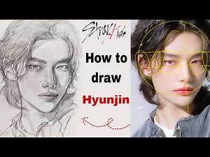 How to draw hyunjin skz step by step