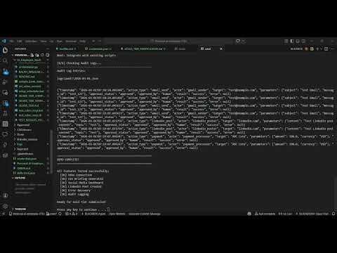Personal AI Employee | Gold Tier Project Demo (All Tests Passing)