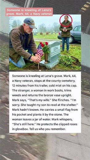 Someone is kneeling at Lena’s grave. Mark, 64, a Navy veteran #shorts #mrsomad123