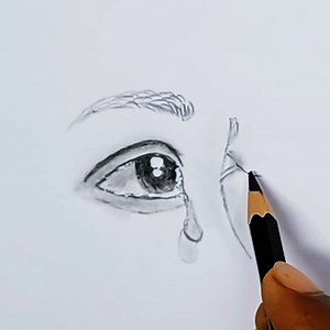 1.8K views · 49 reactions | Easy Way to Draw a Realistic Crying Eyes Tutorial for Beginners ✏️️ | SmirchS | Facebook