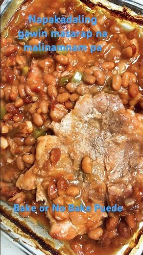 Easy Oven Baked Beans and Pork Chops #tastyandyummy#