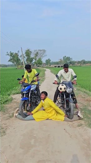 2 motorcycles ran away.#funny