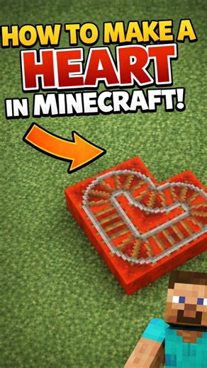 Easy Minecraft Heart Design You Must Try ❤️#minecraft#gaming#gamerfleet#shortvideo