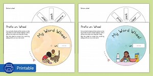 Grade 3 English Phonics Prefix un- Word Wheel (CAPS Aligned)
