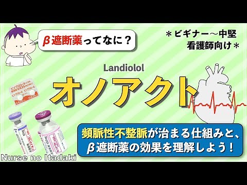 【不整脈といえばオノアクト！】β遮断薬の作用機序をイメージしよう！