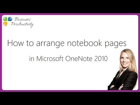 How to arrange notebook pages in Microsoft OneNote 2010