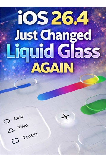 iOS 26.4 Just Changed Liquid Glass Again We discuss Apple's latest iOS 26.4 beta feature called Reduce Bright Effects, which allows users to tone down the bright flashing animations from the liquid glass design. We explore how this new accessibility setting, found in Settings > Accessibility > Display and Text Size, can be combined with the tinted design option from iOS 26.1 to create a more classic iPhone interface that many users prefer. #iOS26 #Apple #iPhone #LiquidGlass #iOS26_4Beta