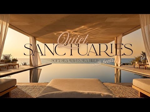 Elegant Infinity Pool Sunset Scene | Focusing Music for Productivity & Sleep