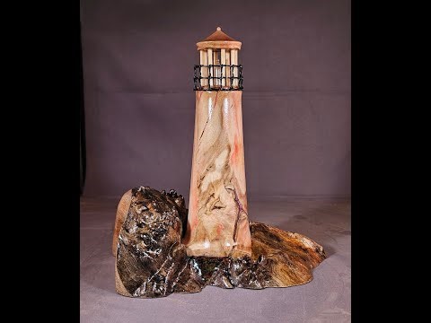 Mesmerizing Woodturned Flame Boxelder Lighthouse