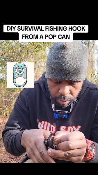 DIY Fishing Hook from a Pop Can for Survival