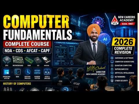 Computer Fundamentals Complete Class Hardware, Software, Memory, OS, Generations NDA CDS AFCAT CAPF
